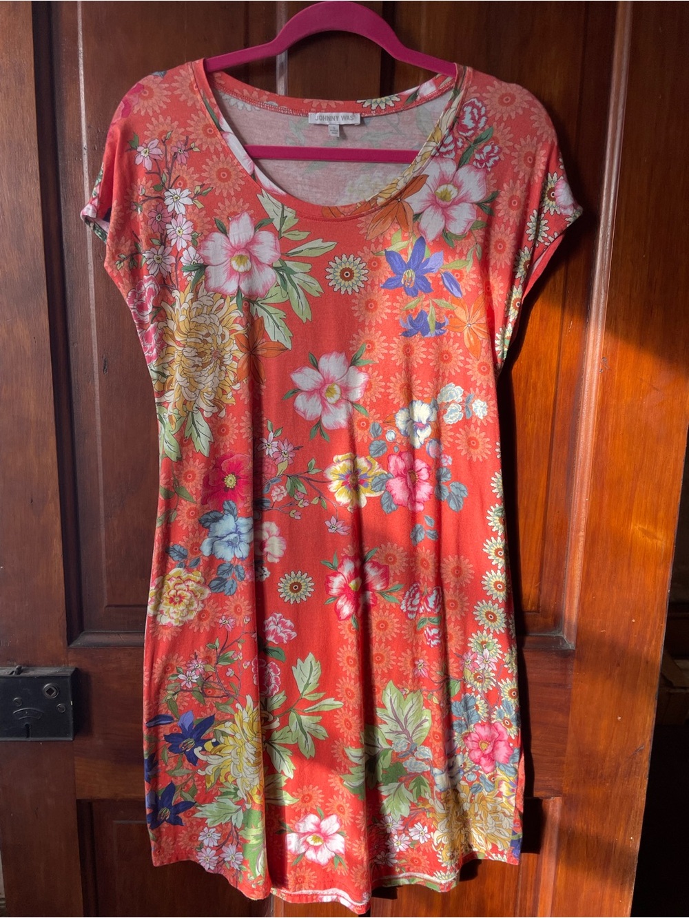 Johnny Was Orange floral dress small